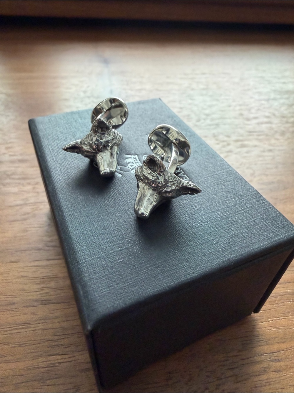 Deakin & Francis Fox Head Sterling Silver Cufflinks